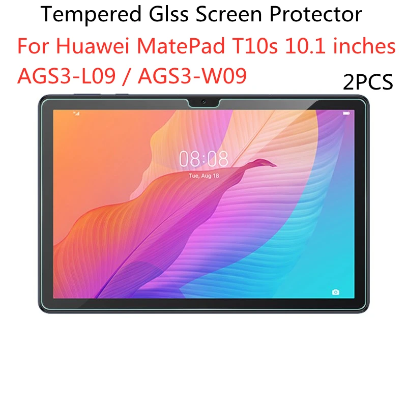 2pcs 9H Tempered Glass For Huawei MatePad T 10 9.7 T 10s 10.1 T10 T10s Screen Protector AGR AGS3 LO9 W09 Tablet Protective Film tablet tripod Tablet Accessories