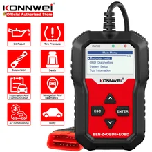 Konnwei-scanner de diagnóstico automotivo kw360 obd2 para mercedes-benz, sistema completo, redefinição de óleo, airbag, abs, w212