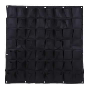 

56 Pocket Grow Bags Outdoor Vertical Greening Hanging Wall Garden Plant Bags Wall Planter Indoor Outdoor Herb Pot Decor