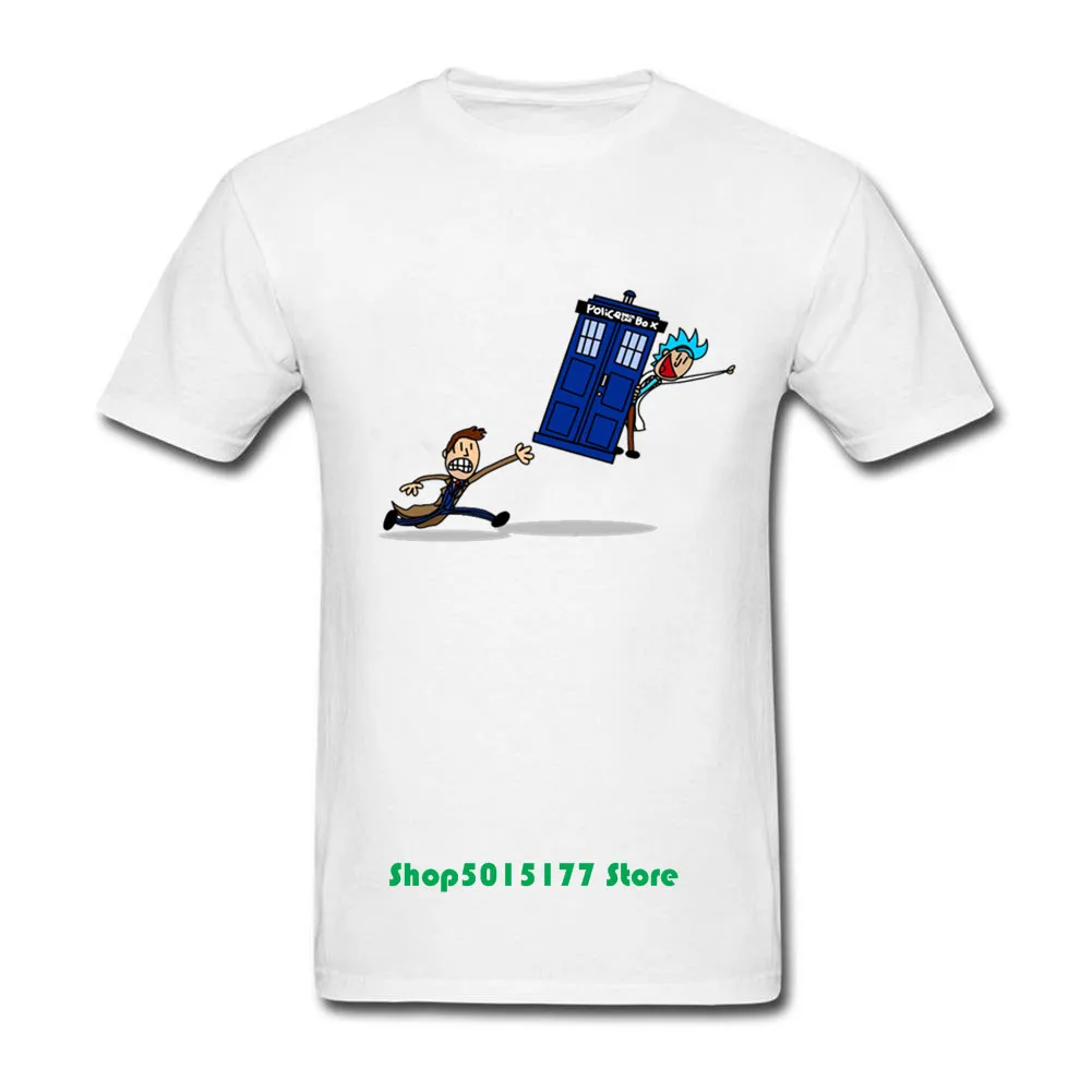 Креативная забавная Мужская футболка с изображением Рика и доктора коротким