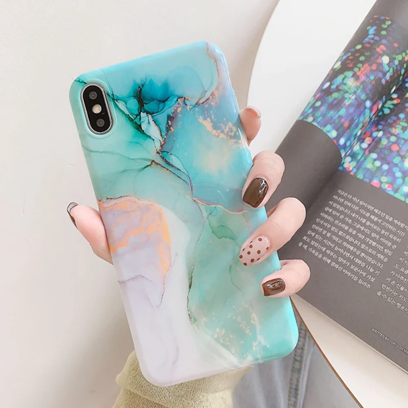 

Nordic Style Marbled Silicone Soft Shell All-inclusive Anti-fall Phone Case for iphone XS Max XS XR X 6 6S 7 8Plus Cover