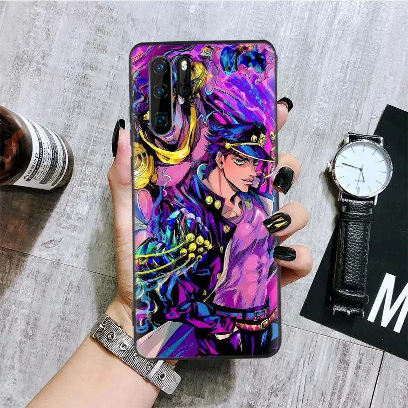 BA066-3 JoJo невероятное приключение черная крышка чехол для телефона для huawei Коврики 30 20 10 P30 P20 P10 Pro Lite P Smart Z роскошный корпус под плетенную сумку - Цвет: BA066-3