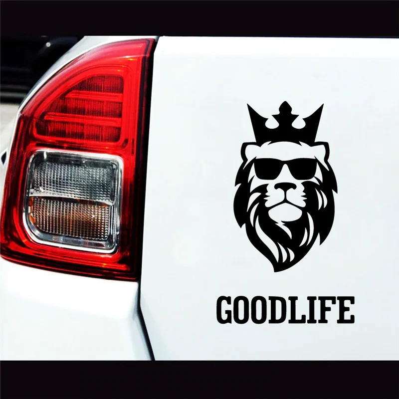 

Cartoon Lion Car Sticker Waterproof Self-Adhesive Removable Car Sticker Scratch Cover Decal Auto Decoration