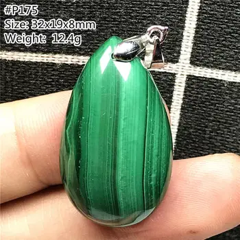 

Genuine Natural Green Malachite Chrysocolla Pendant For Women Man Luck Gift Water Drop Crystal Silver Beads Stone Jewelry AAAAA