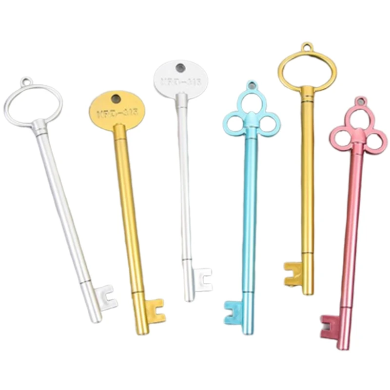 

60 Cartoon Keys Gel Pen Novelty Ballpoint Pen 0.5mm Ball Black Ink Stationery Office School Supplies Cute Pen