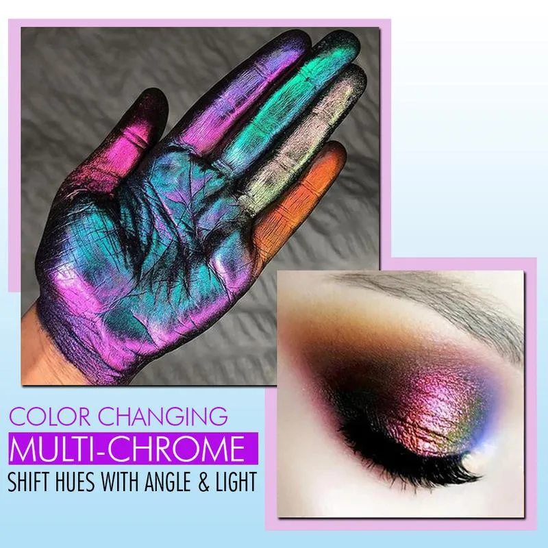 4 Color Chameleon Eye Shadow Pigment Long Lasting Bright Shiny Glitter Eyeshadow Powder Multi-Chrome Shade Shifting Pigments 4 Color Chameleon Eye Shadow Pigment Long Lasting Bright Shiny Glitter Eyeshadow Powder Multi-Chrome Shade Shifting Pigments