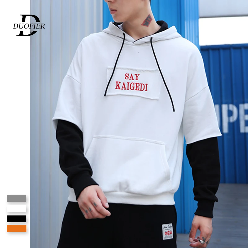 2019 nueva hombres sudaderas Casual Sudadera con capucha para hombres sólido holgado Hip Hop Streetwear Jersey camisetas chándal|Sudaderas con capucha y sudaderas| - AliExpress