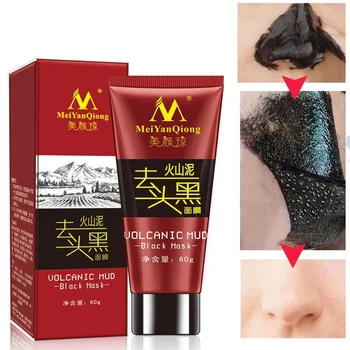 

Volcanic Mud Black Mask Face Care Acne Blackhead Removal Treatment Whitening Moisturizing Skin