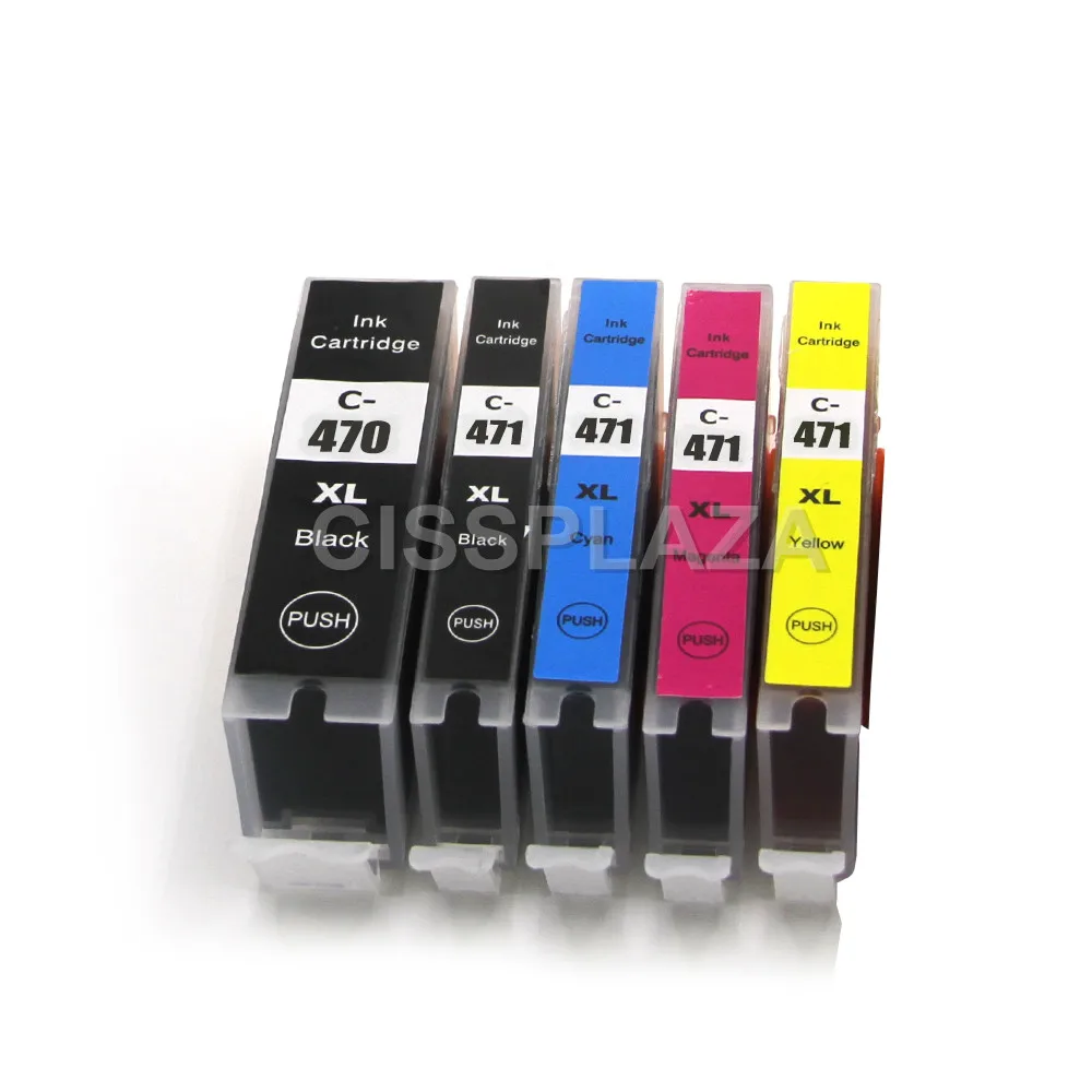 CISSPLAZA 20 штук PGI-470 CLI-471 pgi470 cli471 470XL полный картридж совместим с Canon PIXMA MG5740 MG6840 TS5040 TS6040