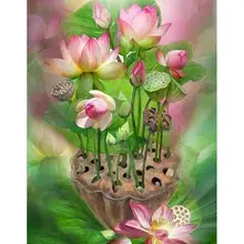 

GATYZTORY 40x50cm oil painting by numbers Flowers pictures by numbers On Canvas Room Decoration Frameless DIY Digital Paint