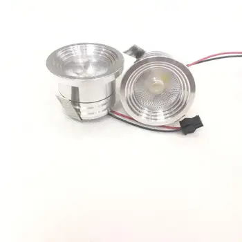 

10pcs/lot LED Mini Cabinet Downlight 3W diameter 41mm dc12v silver Frame Recessed Ceiling No Flicker Spot Lights For Home