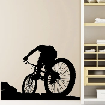 

Mountain Bike Shop Wall Sticker Customized Sports Posters Vinyl Wall Decals Decor Mural Car Windows Bicycle Glass Decal