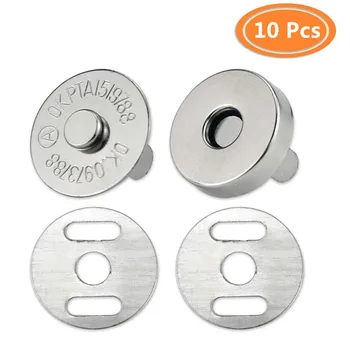 

10sets Metal Brass Magnet Buttons Snap Clasps Rivet Craft Stud Closure Buckle Fastener for Handbag Wallet Clothing Bags DIY