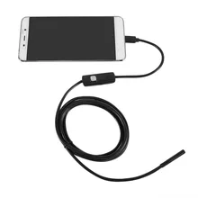 HD Camera Borescope 5.5mm 2M Mini USB Endoscope IP67 Waterproof Inspection Scope 6 White LEDs 720P Tube For PC Android Phone