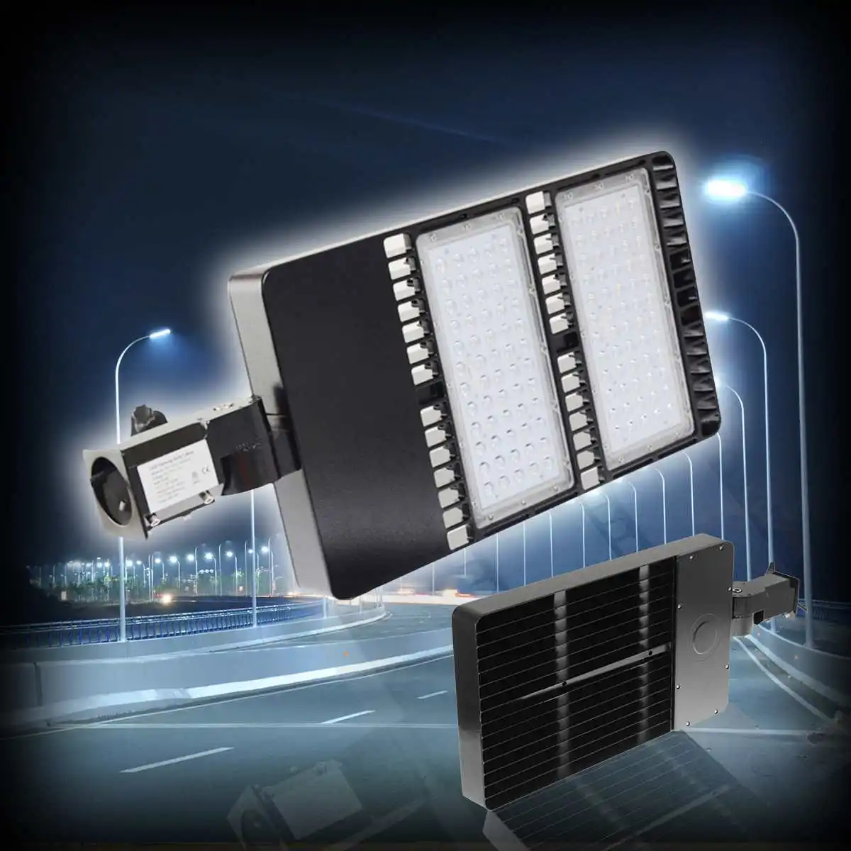 

Led Street Light 200W 300W LED Parking Lot Outdoor Road Light Fixtures Shoebox Pole Street Light Pole Wall Street Path IP65