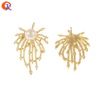 

Cordial Design 50Pcs 23*34MM Jewelry Accessories/Earring Findings/Flower Shape/DIY Parts/Imitation Pearl/Hand Made/Earrings Stud