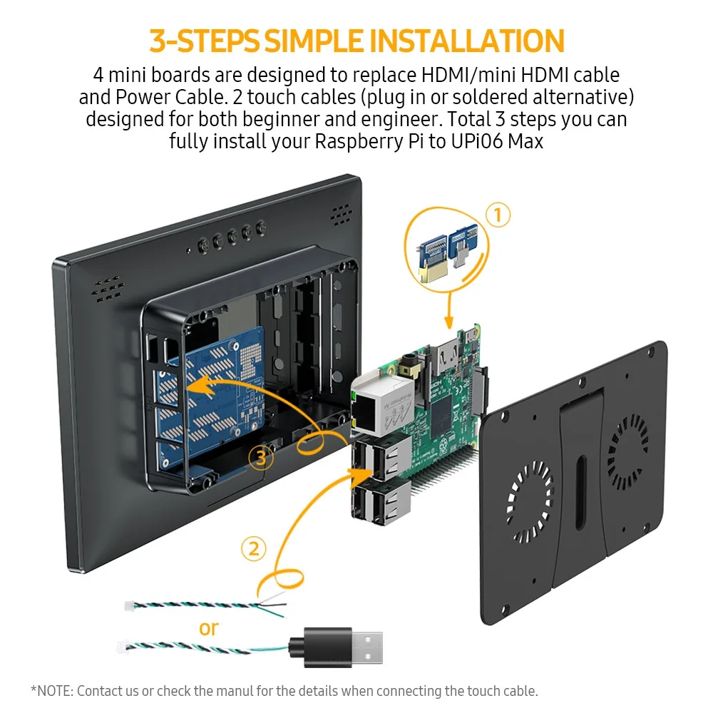 UPERFECT UPi07 Max 1080P ġ ũ 󽺺  2 3 4  B  ޴  ̽ 16:9 ÷ 60Hz USB RasPi ŰƮ
