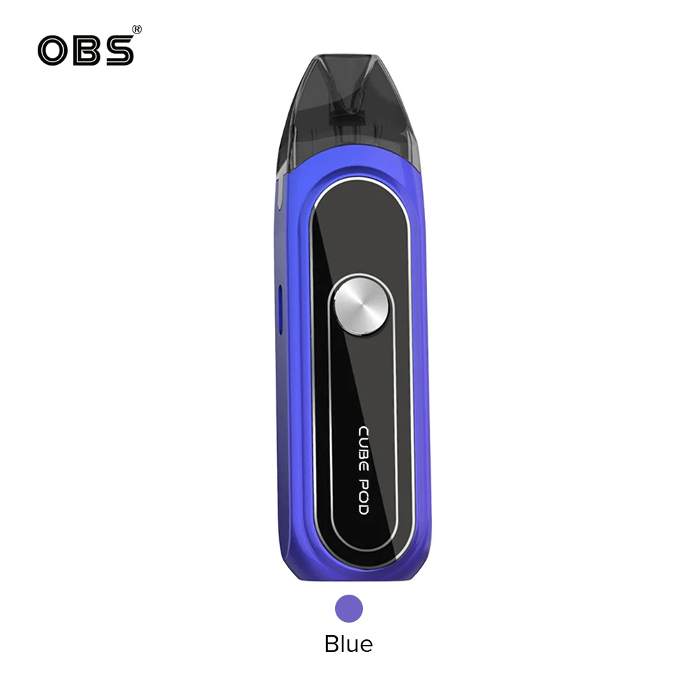 Комплект OBS Cube vape Pod 850 мАч батарея 4 мл Форсунка картриджа электронная сигарета многоразовая защита испаритель vs vinci x - Цвет: Blue