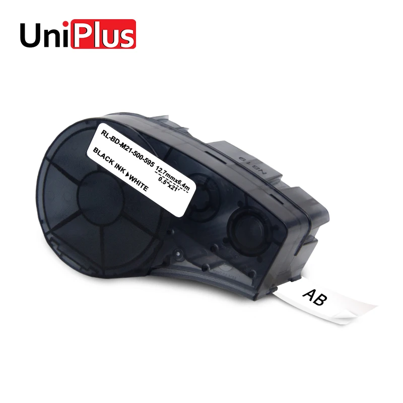 

UniPlus M21-500-595-WT Vinyl Label Tape 12.7mm Width Compatible for Brady BMP21 Plus IDPAL LABPAL Black on White Label Maker