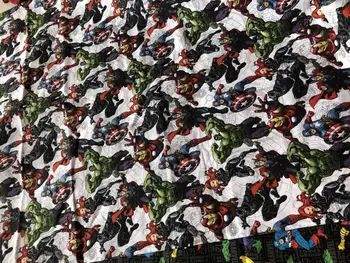 

DIY sewing patchwork fabric cotton hero in white 1 yard width 110cm