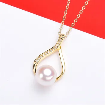 

Jewelry Handwork Pendant Base S925 Sterling Silver Pearl Pendant Accessories And Parts Findings Jewelry For DIY Fittings Women