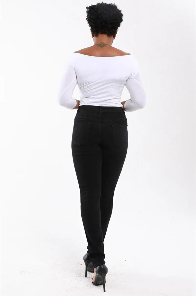 Jeans for Women mom Jeans Mid Waist Jeans Woman High Elastic plus size Stretch Jeans female washed denim skinny pencil pants