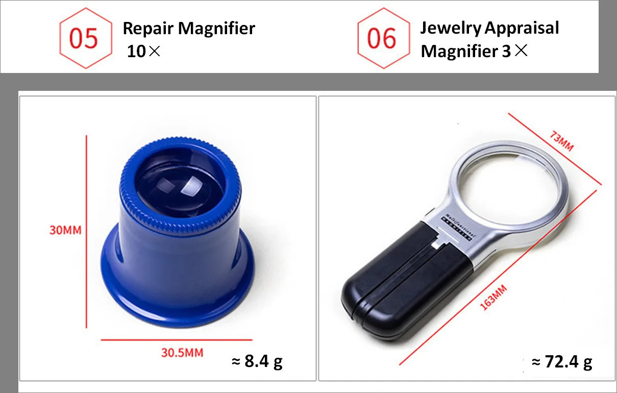 Лупа окуляр 5x 10x 20x 30x раз ремонт часов ювелирные изделия ценят