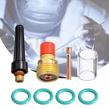 

8pcs 10 Pyrex Glass 2.4mm Chuck Collets Body Gas Lens O-ring 41V35 Rear Cup Kit For PTA-9 PTA-9V PTA-9 PTA-20V PTW-25 Welding