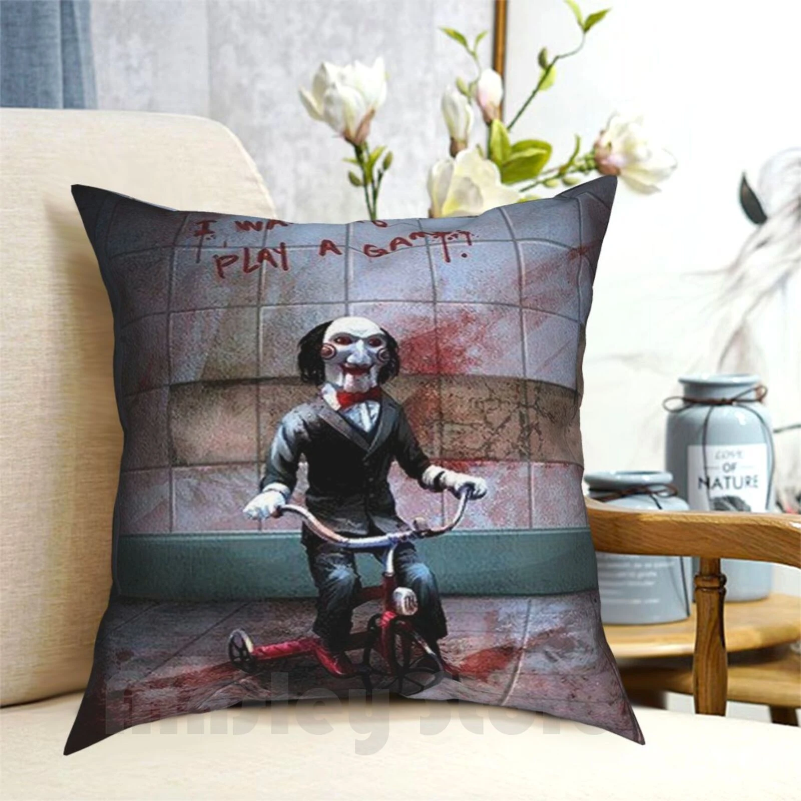 Jigsaw Want To Play A Game Pillow Case Printed Home Soft DIY Pillow cover  Jigsaw Saw Films Horror Thrillers Sequels|Pillow Case| - AliExpress