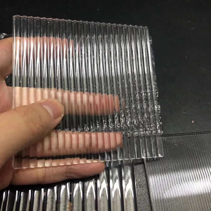 Color Vertical Stripe Broken Ice Wave Acrylic Sheet Cast Plexiglass Panel Transparent Plastic Plexi Glass Board Signs 5mm Thick plastic acrylic sheet
