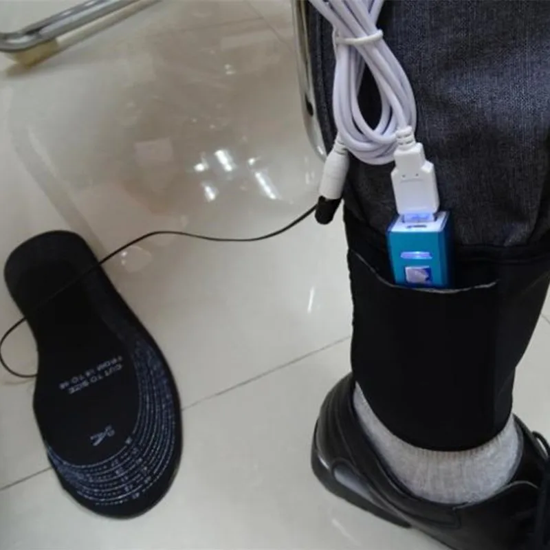 AHKUCI нагревательные стельки для зимней батареи USB питания с подогревом элементы Открытый обувь стельки