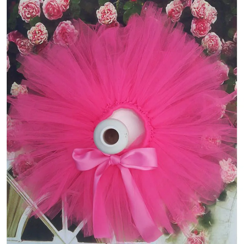 only skirt hot pink Лучшие продажи для маленьких девочек фатиновое платье ободок для дня рождения Реквизит юбка-пачка с цветочным рисунком для фотосъемки Цвета и подарок 10 комплект для младенцев - Color: only skirt hot pink
