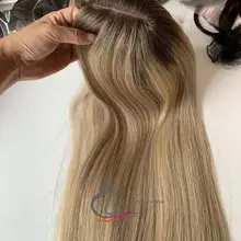 Европейские волосы, еврейские волосы, шиньон для волос, Kippah, Осенние Кошерные волосы для женщин, 16 дюймов, 8x8 Размер