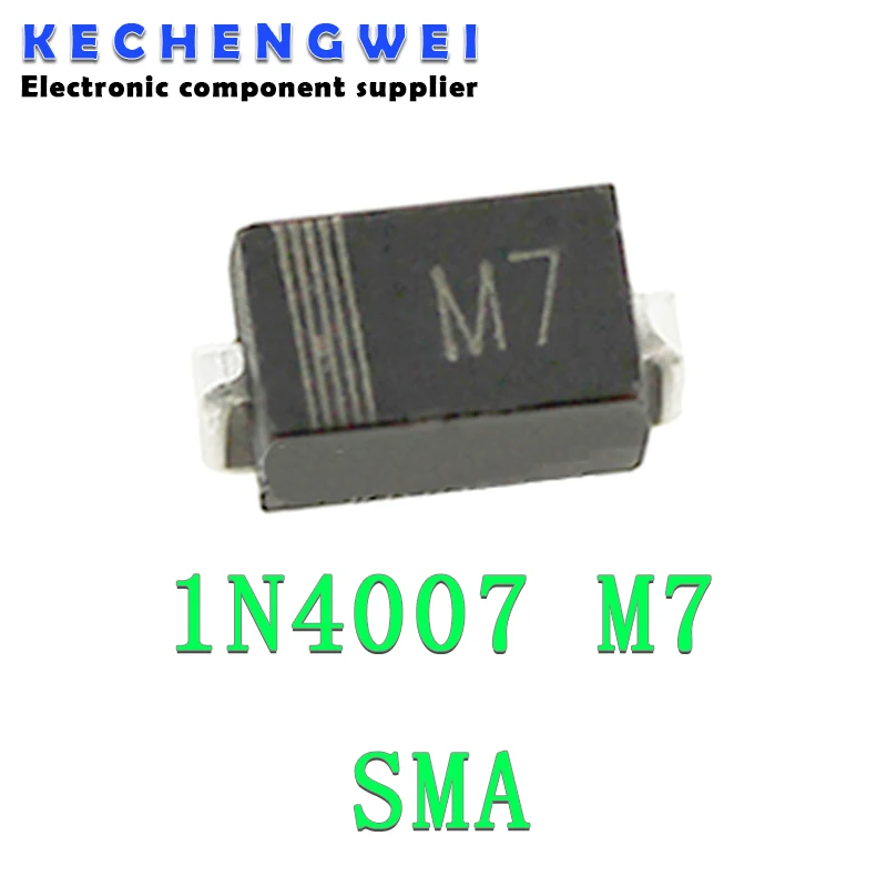 100PCS 1N4007 SMA IN4007 M7 1A 1000V SMD Rectifier Diode