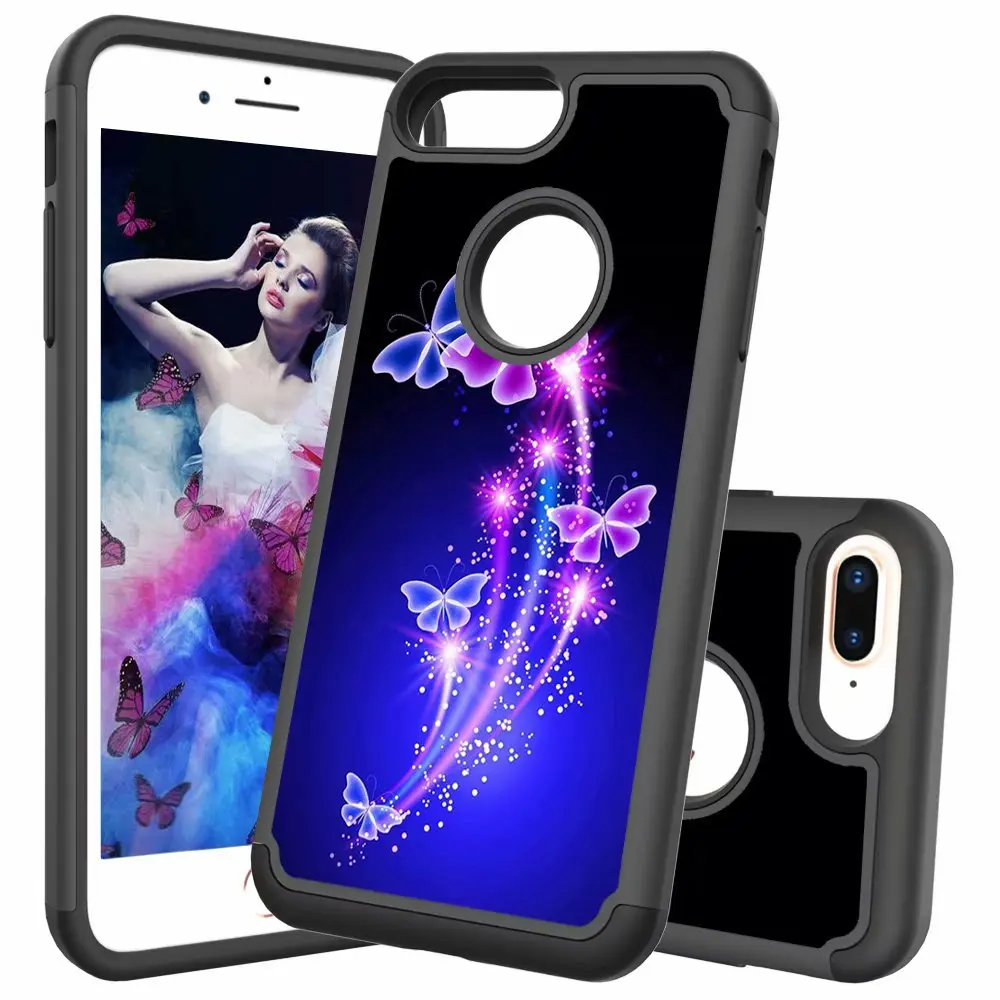 Чехол для iPhone X, XS, XR, XS, Max, iPod Touch, 5, 6, 7, тканевый чехол с защитой от падений, чехол с цветной картинкой, усиленная защита - Цвет: butterfly