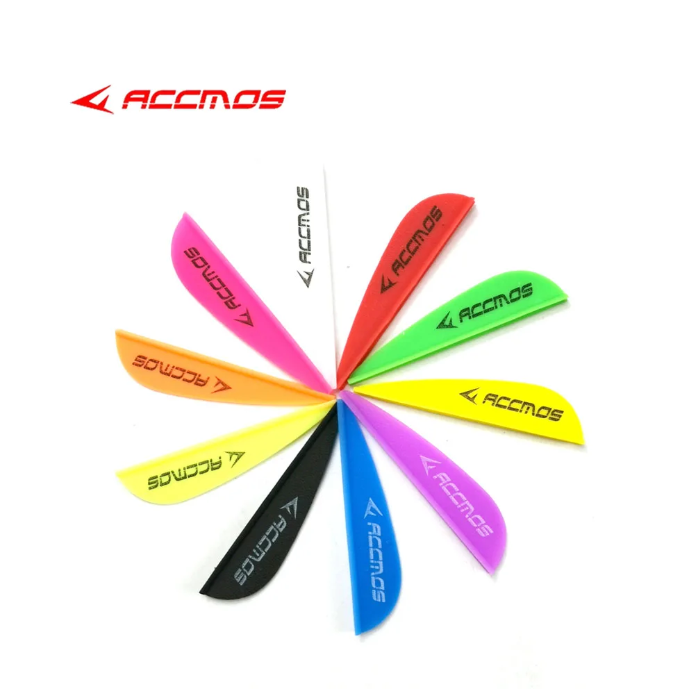 

50/100pcs 1.75 inches Plastic Arrow Feather TPU Arrow Vans for Carbon Arrow Shaft Arrow DIY Archery Shooting Hunting