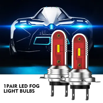 

1pair H7 Easy Install High Power Aluminum LED Fog Light Bulb Car Headlight Extremely Bright Accessories Universal Driving Safety