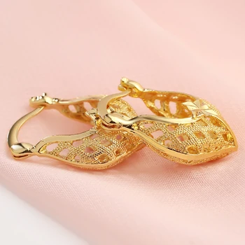 

Fashion Hip Hop Style Earring Luxury Gold Color Hoop Earrings Wedding Statement Jewelry Accessories for Women Party Best Gift