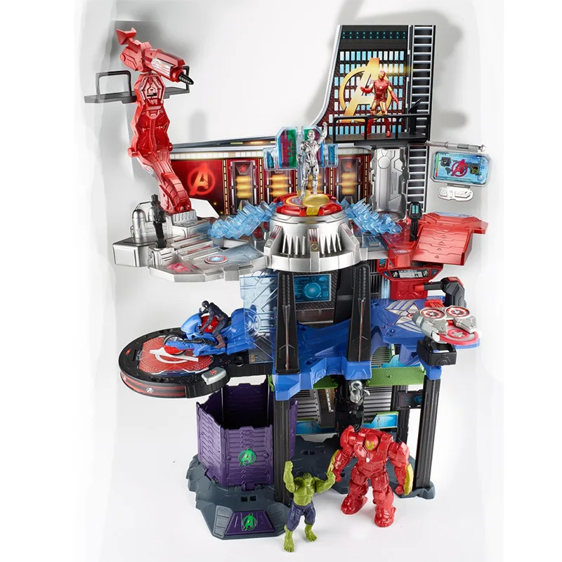 Hasbro фигурка Marvel Мстители штаб 2,5-дюймовое железо человек Халк сцена фильма набор игрушка для детей подарок