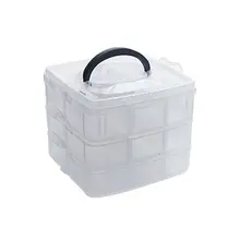 Прозрачный портативный большой органайзер для хранения бижутерии коробка контейнер дисплей коробка для хранения ювелирных изделий