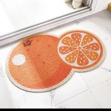 

New Fruit Scraping Dust Door Entrance Mat Hallway Kitchen Bath Non-slip Rug Dust Removal Carpet Wire Loop Foot Pad Doormat