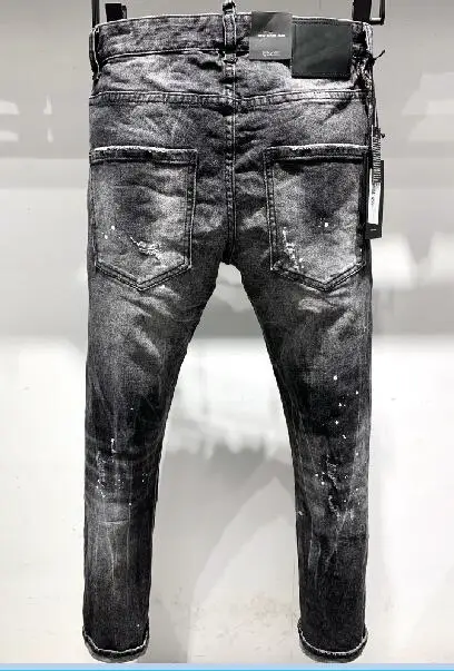 DSENQI Новые мужские джинсы Рваные для DSQ джинсы брюки мужские джинсы Верхняя одежда мужские брюки 9628