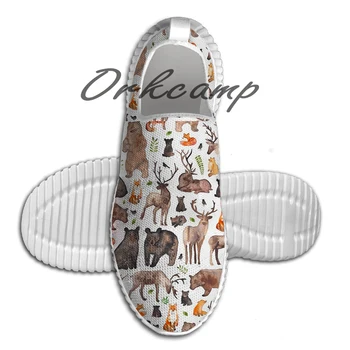 

Sport Running Shoes Woodland Animals Light Weight Walking Shoes Breathable Mesh Yoga Shoes