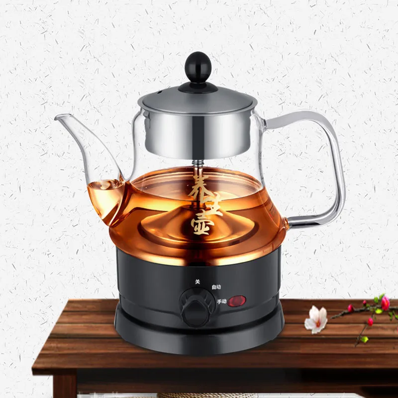 600W Button Type Multi-function Steamer Glass Steam Pot Pu'er Tea Machine Coffee Machine Extraction Health Steaming Teapot
