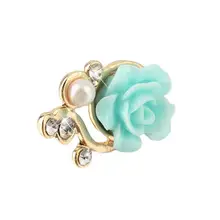 DishyKooker элегантный цветок розы 3D кристалл жемчуг Анти Пыль заглушка Подвески Мобильный телефон 3,5 мм наушники отверстие аксессуары