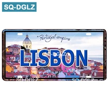 [SQ-DGLZ] Лиссабон город номерной знак оловянный Винтаж металлический знак настенные Декорации для бара домашний декор живопись таблички художественный плакат