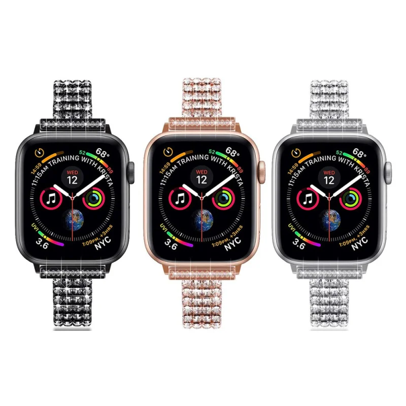 3pcs Jewelry Bracelet for Apple Watch SE Band 38mm 40mm 42mm 44mm Series 6 5 4 3 Wristband Bling Watchband for iWatch  Fran-10P