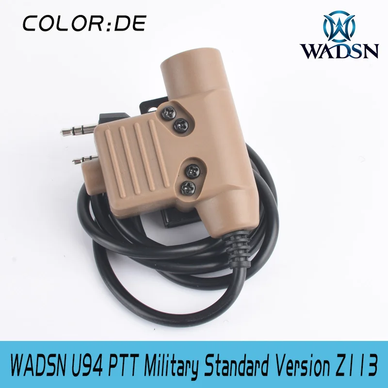 WADSN тактические наушники U94 PTT для KENWOOD Plug Walkie Talkie BaoFeng UV 82 радио гарнитура u94 ptt Softair