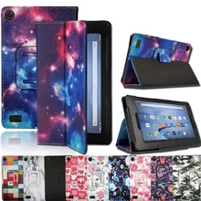 

KK&LL For Amazon Fire 7 (5th / 7th / 9th Generation,2015 2017 2019 Release)-Smart Tablet Magnetic Leather Stand Folio Cover Case
