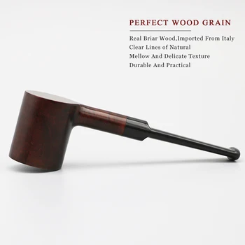

 Smoker BriarwoodTobacco Pipe Set,Handmade Briar Pipes Hammer Desktop Tobacco Pipe Wooden Straight Stem Smoking Pipe